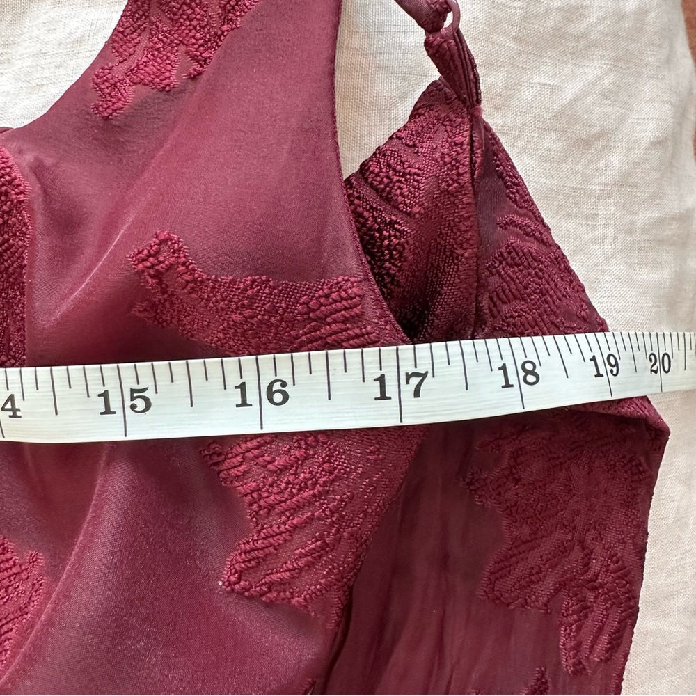 NWT Lulus Perfected Aura Red Jacquard Tie-Back Maxi Dress with Pockets - Picture 16 of 16